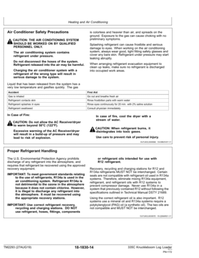 John Deere 335C Knuckleboom Log Loader Repair Technical Manual - Image 2