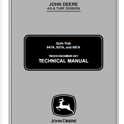Cart John Deere 647A, 657A, 667A QuickTrak Technical Service Manual