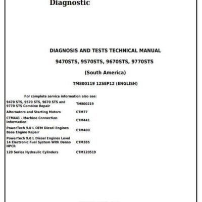John Deere S540 S680 S690 Combine Diagnostic Service Manual