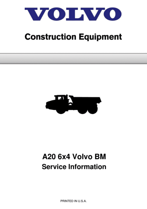 Volvo-A20-6x4-BM-Articulated-Dump-Truck-Repair-Service-Manual_1-1.png Volvo A20 6×4 BM Articulated Dump Truck Repair Service Manual