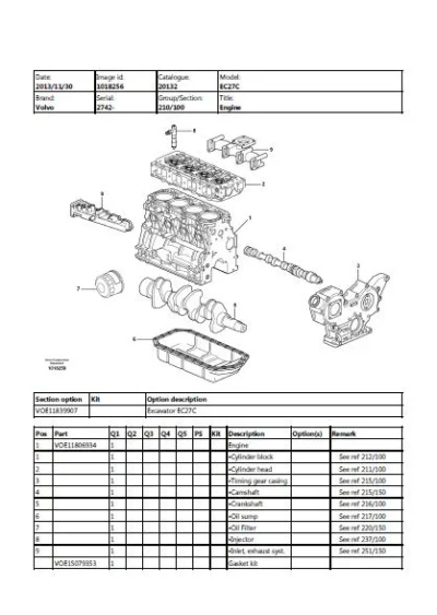 Volvo Ec27c Excavator Parts Catalog Manual - Image 2
