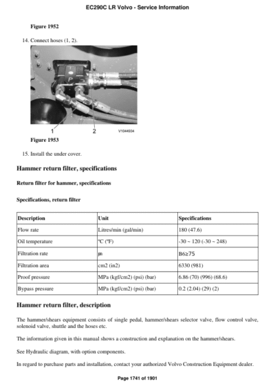 Volvo Ec290c Lr Excavator Service Manual - Image 2