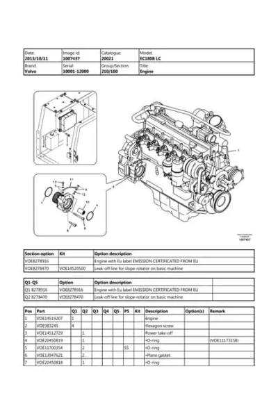 Volvo Ec55-2 Compact Excavator Service Parts Catalog Manual - Image 2