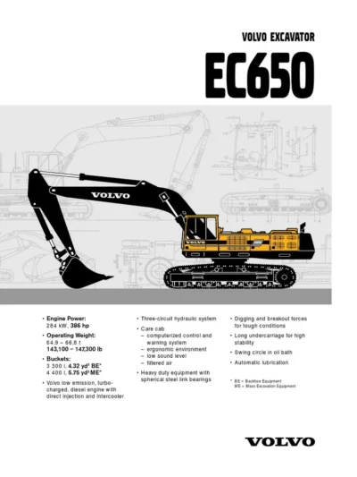 Volvo Ec650 Excavator Service Repair Manual - Image 2