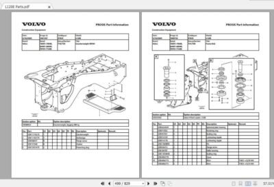 Volvo L120E Wheel Loader Parts Catalog Manual - Image 2