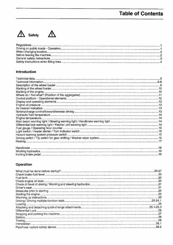 Volvo Zl402c Compact Wheel Loader Service Manual