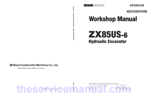 Hitachi ZX85US-6 Excavator Service Repair Manual