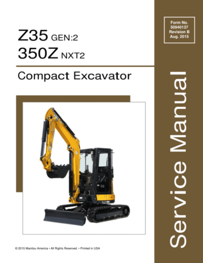 Gehl Z35 Gen 2, Mustang 350Z Nxt 2 Service Manual