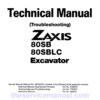 Hitachi ZX80SB, ZX80SBLC Excavator Service Repair Manual