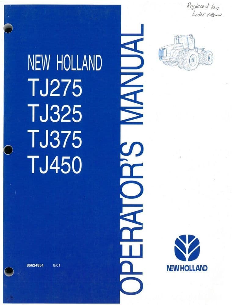 New Holland TJ375 TJ450 Tractors Repair Manual New Holland TJ375 TJ450 Tractors Repair Manual