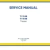 New Holland T1254b T1404b Tractor Operator Maintenance Manual