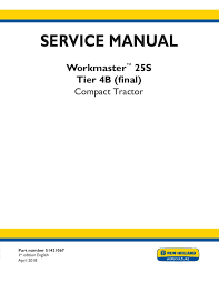 Cart New Holland Workmaster 25S Tractor Service Manual