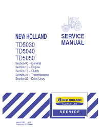 Cart New Holland TTd5040 Td5050 Tractor Repair Manual