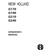 New Holland G170 G190 G210 G240 Tractor Operator & Maintenance Manual