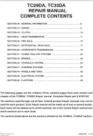 Cart New Holland Tc29da Tc33da Tractors Service Repair Manual