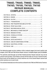 Cart New Holland Tn70s Tn75d Tn75s Tractor Repair Manual