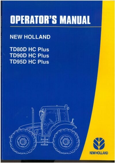 New Holland Td80d Td90d Td95d Tractor Owner Manual