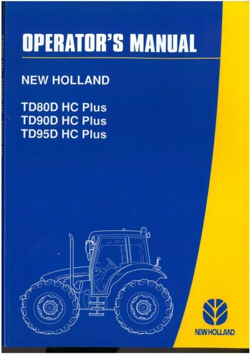 New Holland Td80d Td90d Td95d Tractor Owner Manual