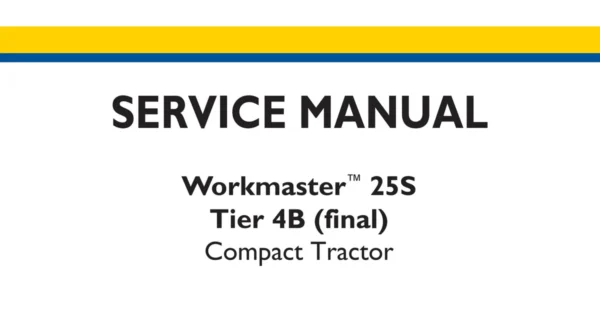 New Holland Workmaster 25s Tier 4b Compact Tractor Operators Manual