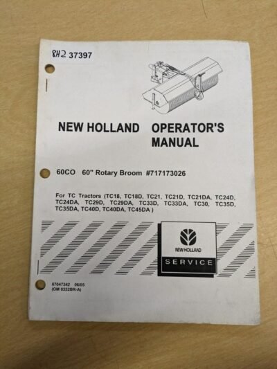 New Holland 60co 60 Rotary Broom Tractor Operators Manual - Image 2