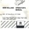 New Holland 60co 60 Rotary Broom Tractor Operators Manual