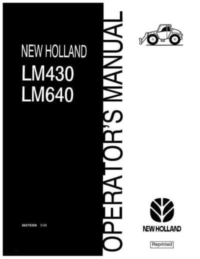 New Holland Lm430 Telehandler Parts Manual - Image 2