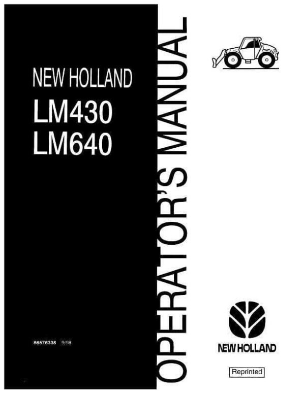 New Holland Lm430 Telehandler Parts Manual