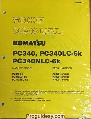 Komatsu PC340-6K Hydraulic Excavator Repair Manual