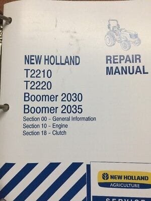 Cart New Holland T2210 T2220 Cnh Quick Hitch 2030 2035 Boomer Operator Maintenance Manual