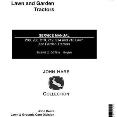 John Deere 200 208 210 Lawn and Garden Technical Service Manual