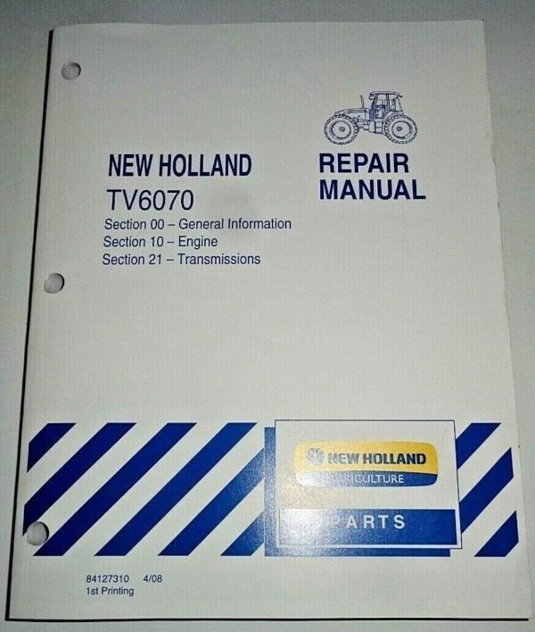 New Holland Tv6070 Tractor Service Manual