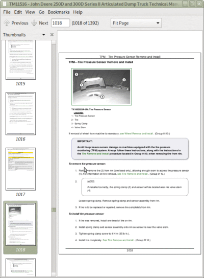 John Deere 250D, 300D Series 2 Dump Truck Technical Manual (S.N. 626761 – 642000)