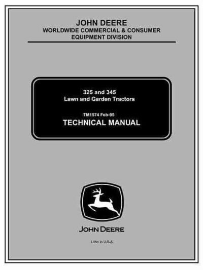 John Deere 325 345 Lawn and Garden Service Manual