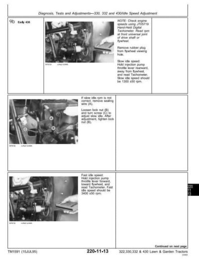 John Deere 316, 318, 420 Tractors Diagnostic Service Manual - Image 2