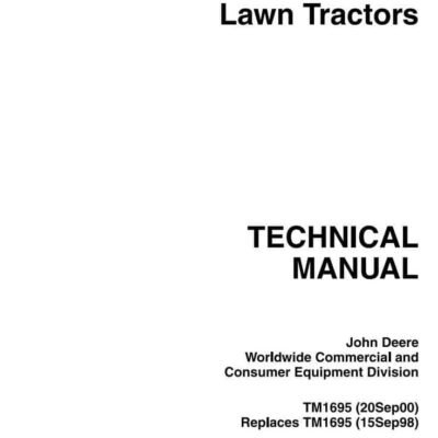 John Deere LT133 LT155 LT166 Tractors Diagnostic Service Manual