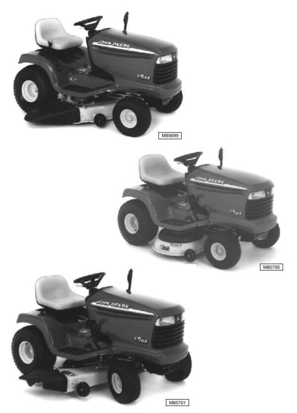 John Deere LT133 LT155 LT166 Tractors Diagnostic Service Manual