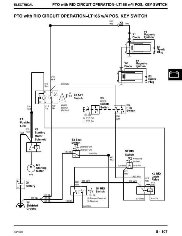 John Deere LT133 LT155 LT166 Tractors Diagnostic Service Manual