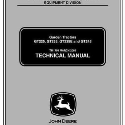 John Deere GT235 GT245 Service Repair Manual