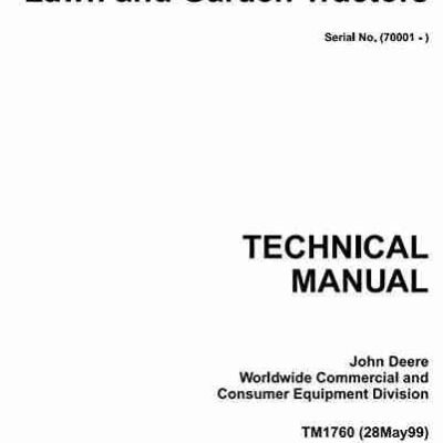John Deere 325 345 Lawn and Garden Service Manual TM1760