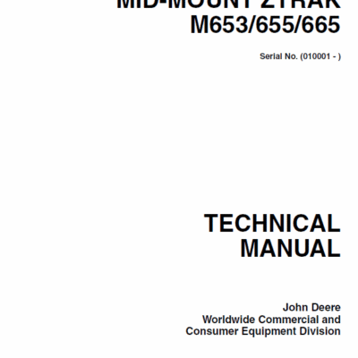 Cart John Deere M653, M655, M665 ZTrak Service Manual