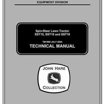 John Deere SST15 SST16 SST18 Lawn Tractors Service Manual