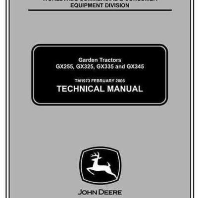 John Deere GX335 GX345 Lawn and Garden Service Manual