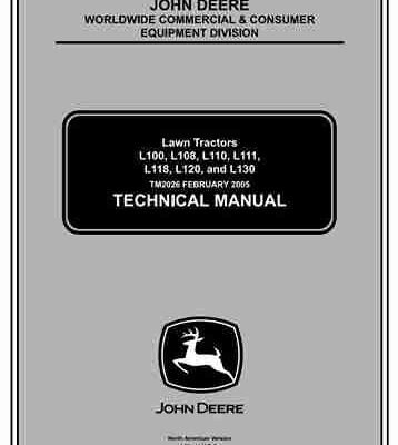 John Deere L100 L110 L120 L111 Lawn Tractors Service Manual