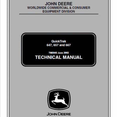 Cart John Deere 647, 657, 667 QuickTrak Technical Service Manual