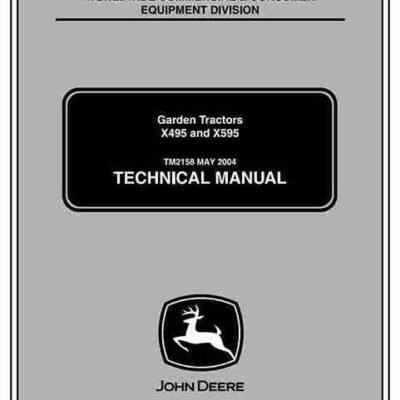 John Deere X495 X595 Lawn and Garden Tractors Service Manual