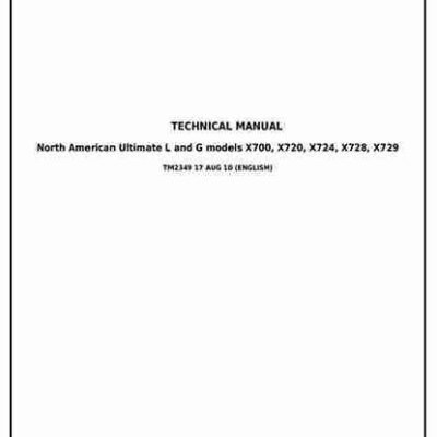 John Deere X720 X724 X728 Lawn Tractors Service Manual