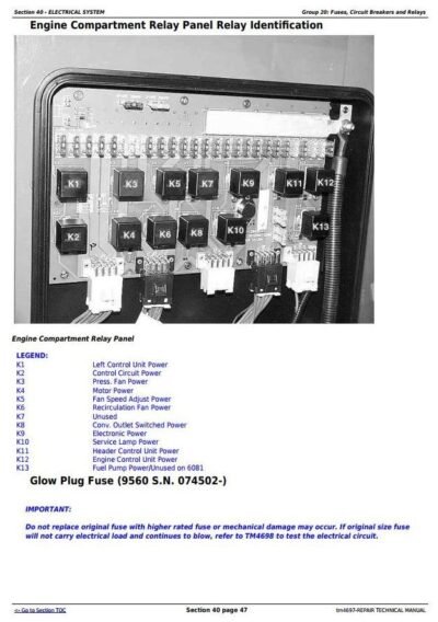John Deere 9540 9660 9680 CWS WTS Combine Technical Manual - Image 3