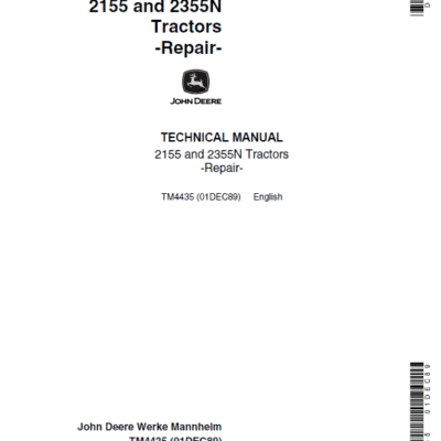 Cart John Deere 2155, 2355N Tractors Repair Technical Manual