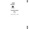 1-60 John Deere 2520 Row Crop and Hi-Crop Tractors Technical Manual