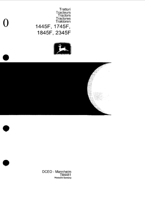 John Deere 1445F 2345F Tractors Repair Technical Manual